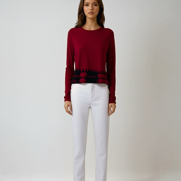 Cinq a Sept Adiella Ruffled Cashmere Sweater - Picture 2 of 11